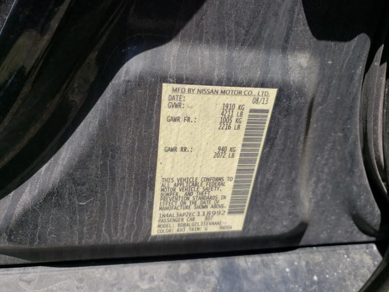 2014 NISSAN ALTIMA 2.5 1N4AL3AP2EC118992