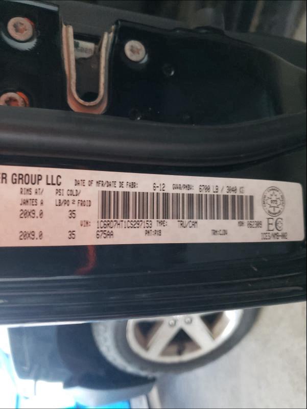 2012 DODGE RAM 1500 S 1C6RD7HT1CS297153