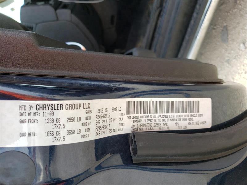 2010 JEEP COMMANDER 1J4RH4GT7AC122565