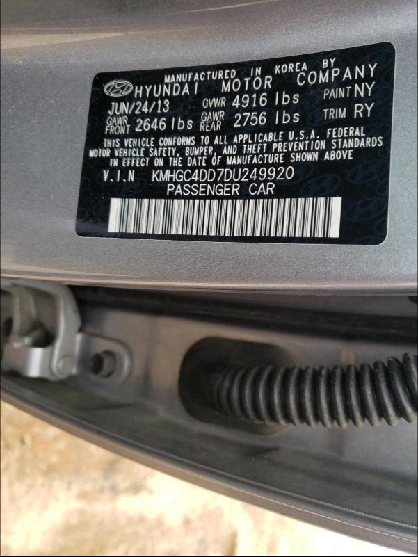 2013 HYUNDAI GENESIS 3. KMHGC4DD7DU249920