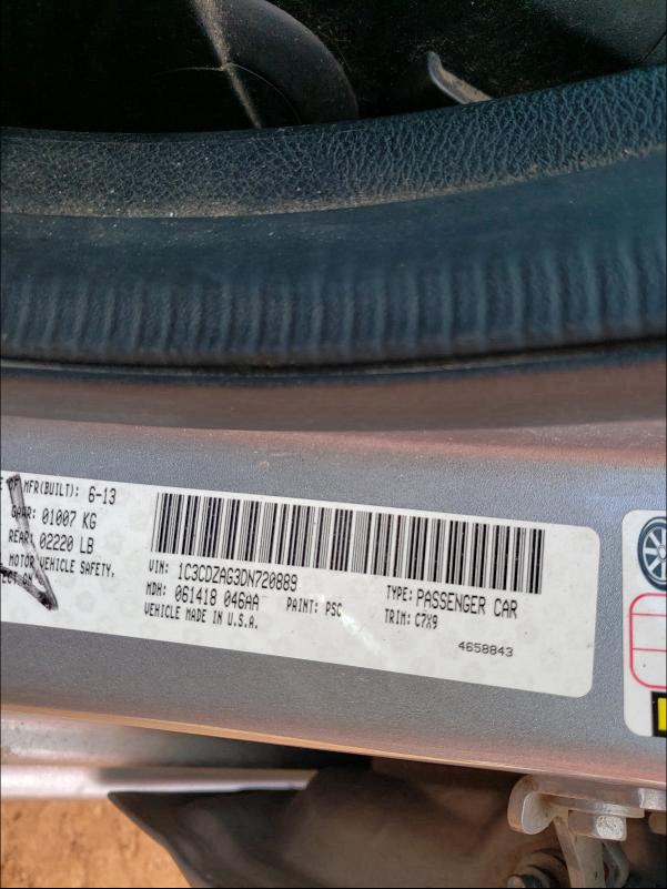 2013 DODGE AVENGER SE 1C3CDZAG3DN720889