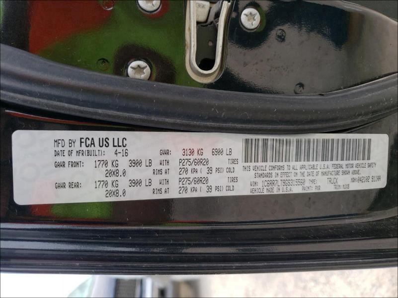 2016 RAM 1500 SLT 1C6RR7LT9GS315560