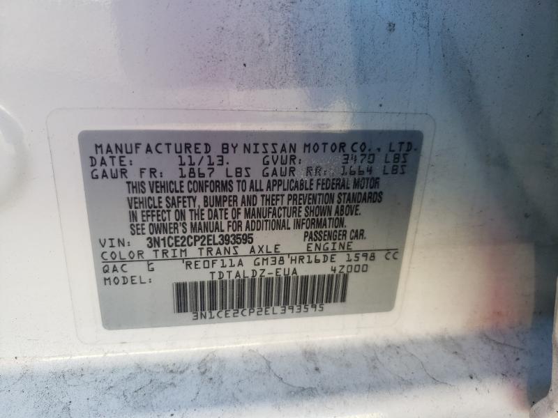 2014 NISSAN VERSA NOTE 3N1CE2CP2EL393595