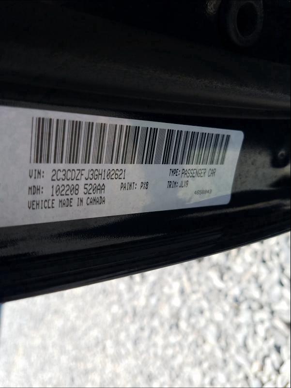 2016 DODGE CHALLENGER 2C3CDZFJ3GH102621