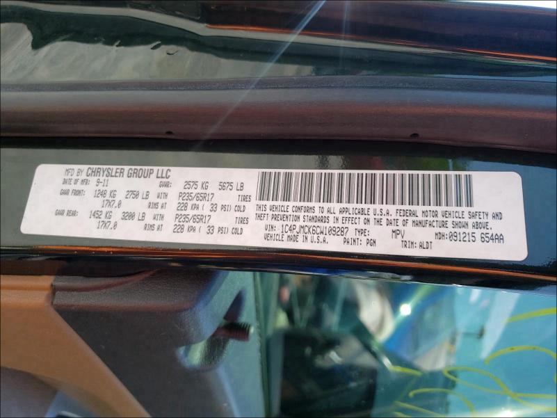 2012 JEEP LIBERTY LI 1C4PJMCK6CW109287
