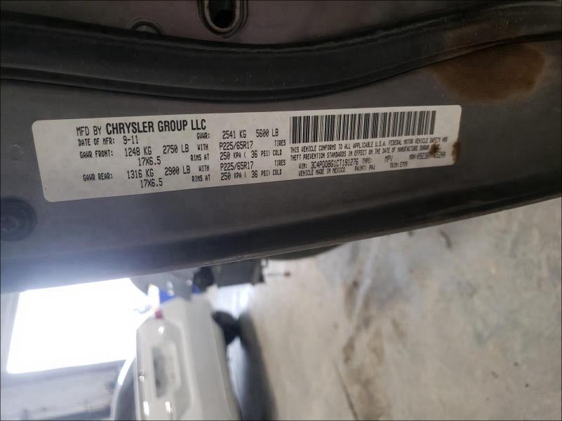 2012 DODGE JOURNEY SX 3C4PDDBG1CT191276