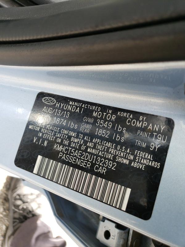 2013 HYUNDAI ACCENT GLS KMHCT5AE2DU132392