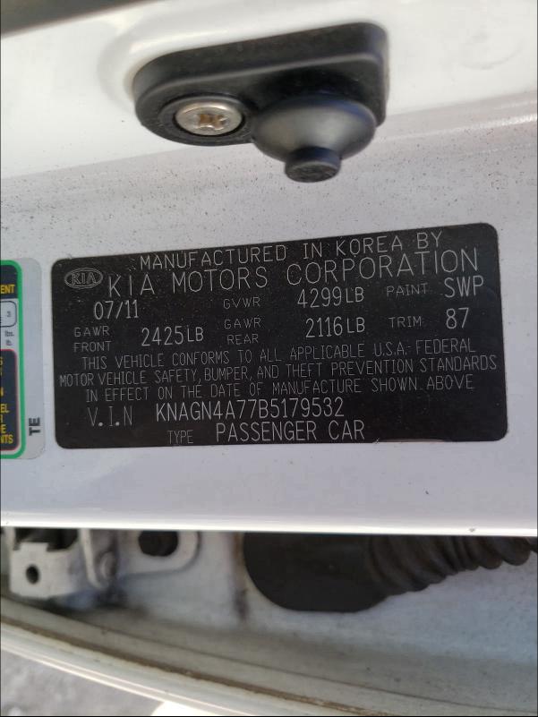 2011 KIA OPTIMA EX KNAGN4A77B5179532