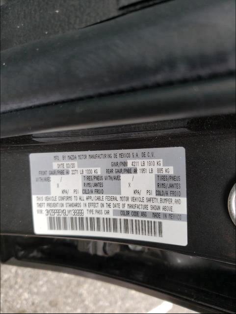 2020 MAZDA 3 PREMIUM 3MZBPBEM9LM138999