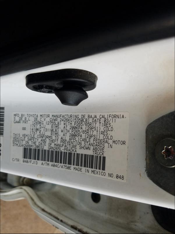 2011 TOYOTA TACOMA DOU 3TMJU4GN8BM120632