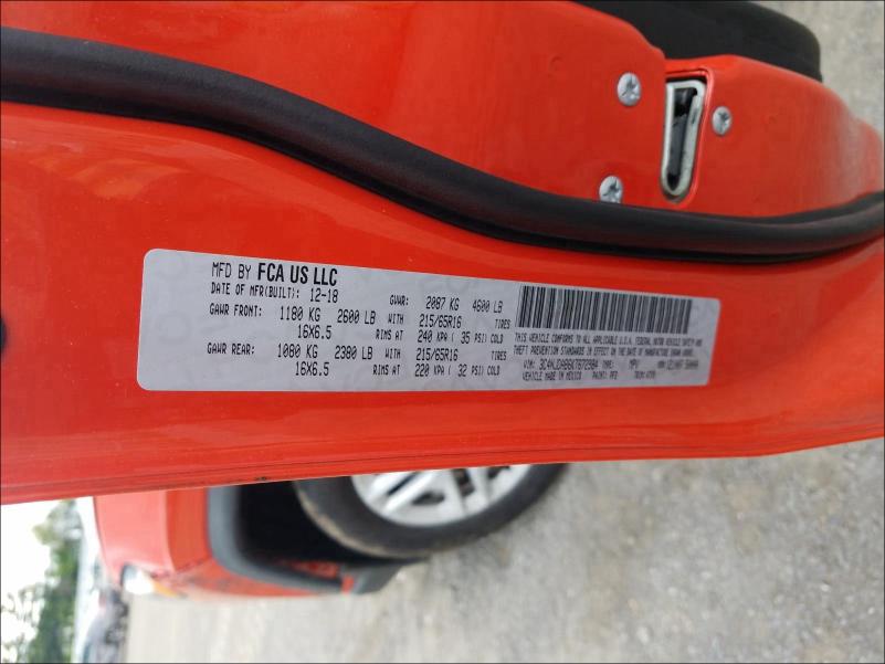 2019 JEEP COMPASS SP 3C4NJDAB6KT672984