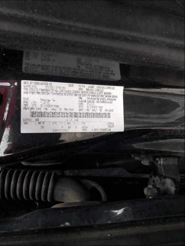 2014 FORD FOCUS 1FADP3F22EL455936