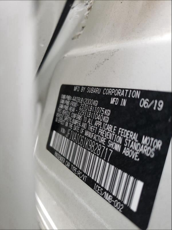 2019 SUBARU WRX PREMIU JF1VA1C61K9828717