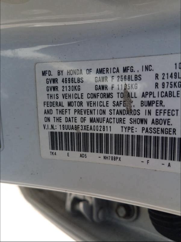 2014 ACURA TL SE 19UUA8F3XEA002811