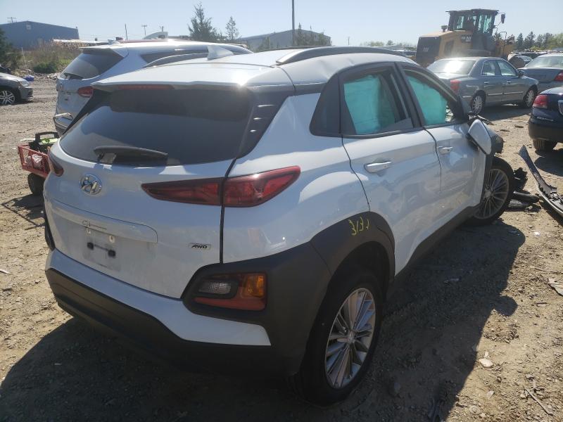 VIN: KM8K6CAA9LU501977 Auction: COPART Lot: 43348891 Location: PA - PHILADELPHIA KM8K6CAA9LU501977 HYUNDAI KONA 2020 WHITE Photo 4