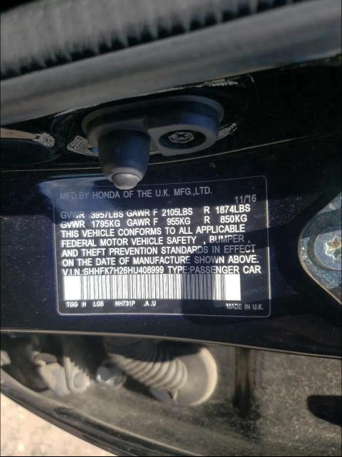 2017 HONDA CIVIC LX SHHFK7H26HU408999
