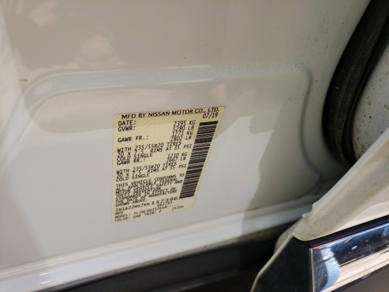 2019 NISSAN MURANO S 5N1AZ2MS7KN157396