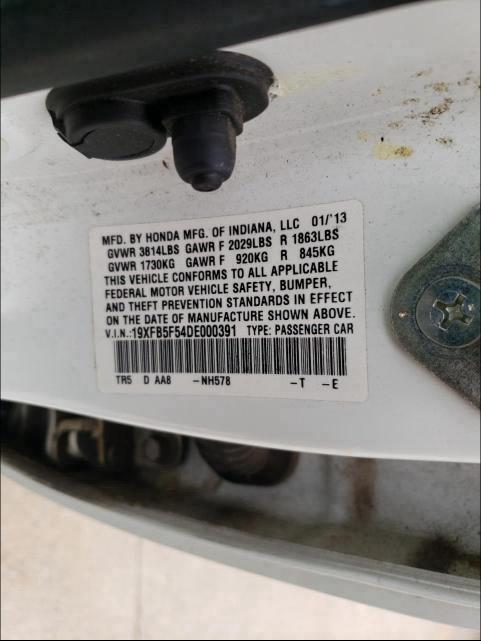 2013 HONDA CIVIC NATU 19XFB5F54DE000391