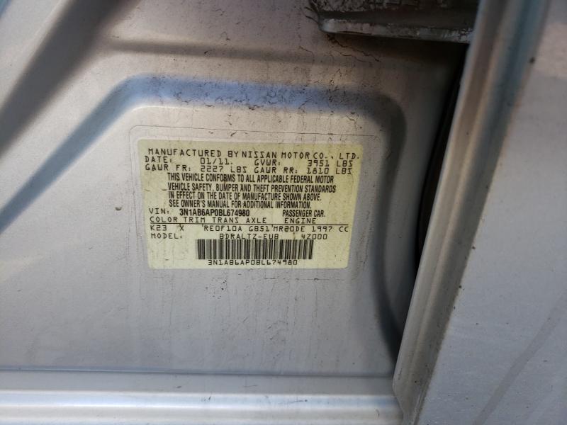 2011 NISSAN SENTRA 3N1AB6AP0BL674980