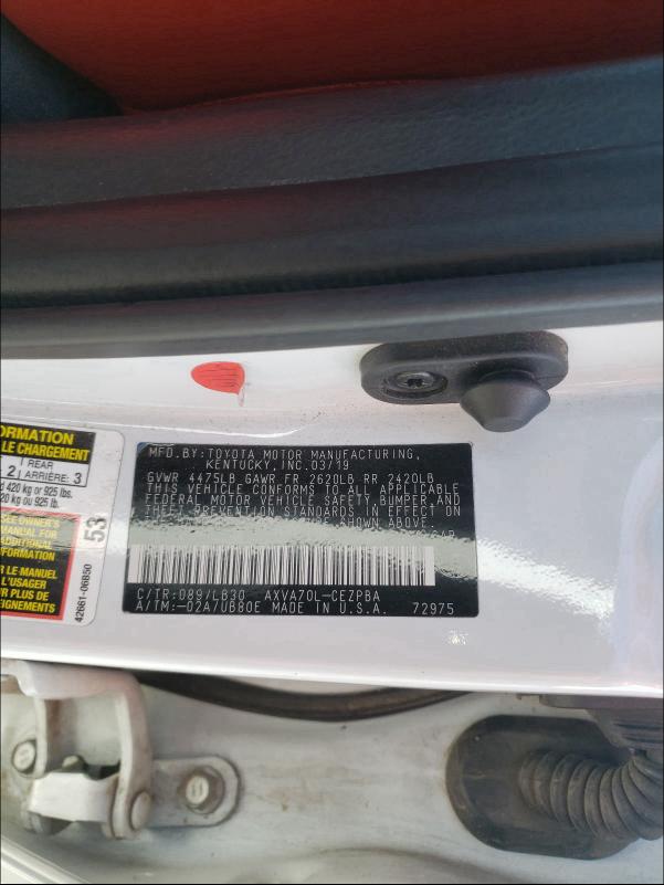 2019 TOYOTA CAMRY XSE - 4T1B61HKXKU765842