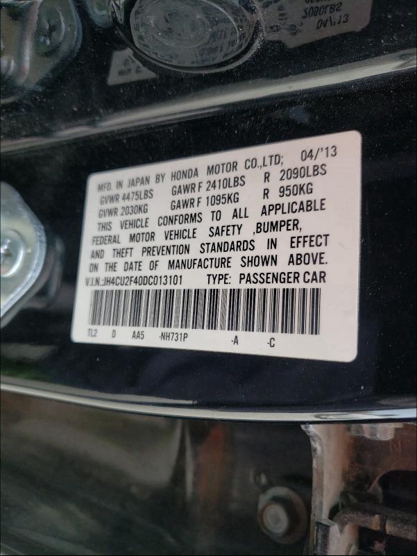2013 ACURA TSX JH4CU2F40DC013101