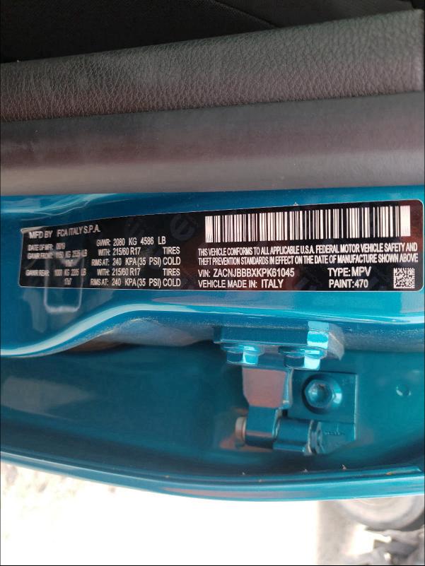 2019 JEEP RENEGADE L ZACNJBBBXKPK61045