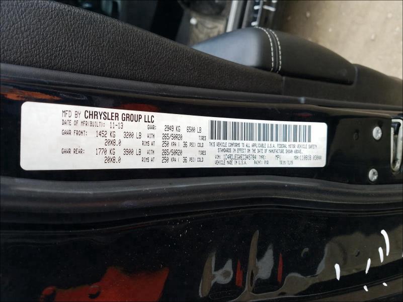 2014 DODGE DURANGO CI 1C4RDJEG0EC345784