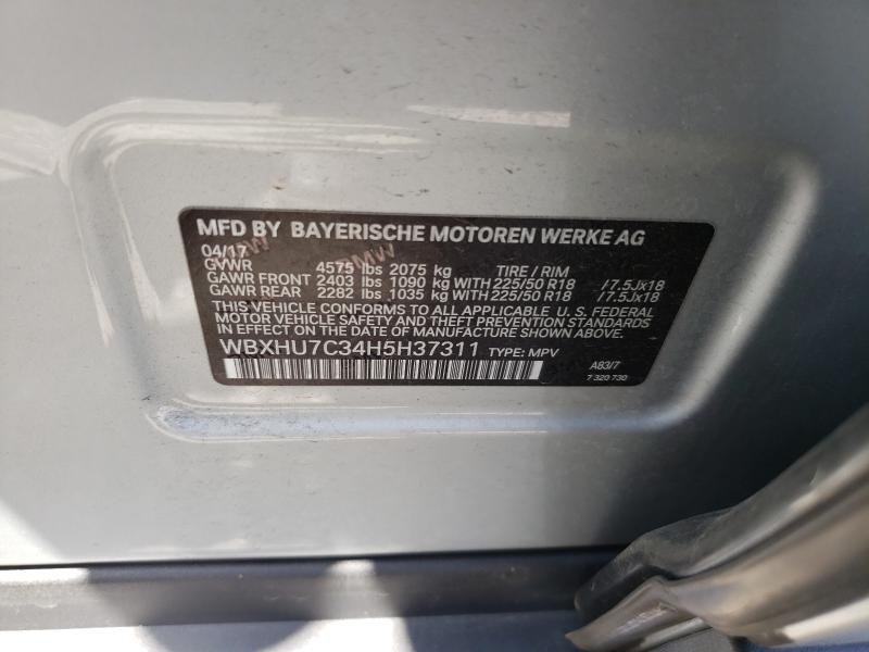 2017 BMW X1 SDRIVE2 WBXHU7C34H5H37311