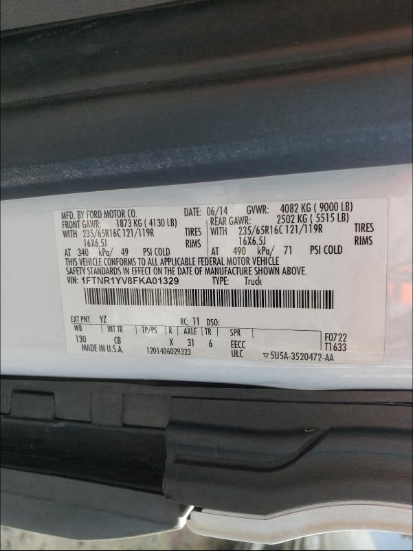 2015 FORD TRANSIT T- 1FTNR1YV8FKA01329