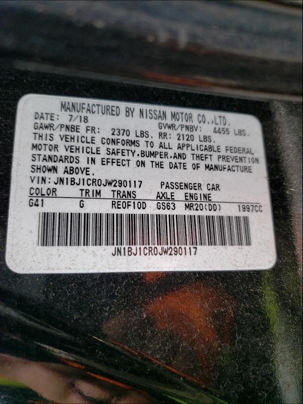 2018 NISSAN ROGUE SPOR JN1BJ1CR0JW290117