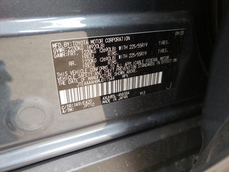 2021 TOYOTA VENZA LE JTEAAAAH6MJ011544