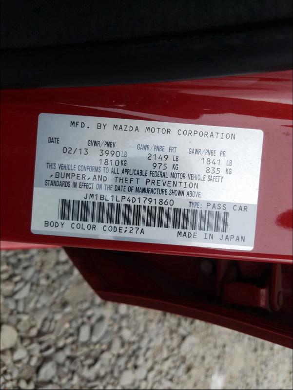 2013 MAZDA 3 I JM1BL1LP4D1791860