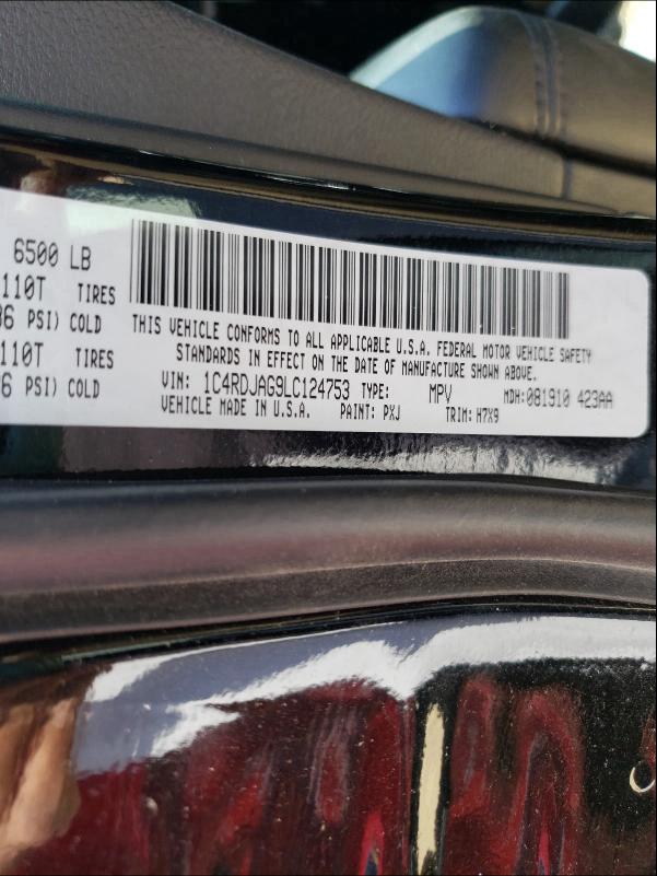 2020 DODGE DURANGO SX 1C4RDJAG9LC124753