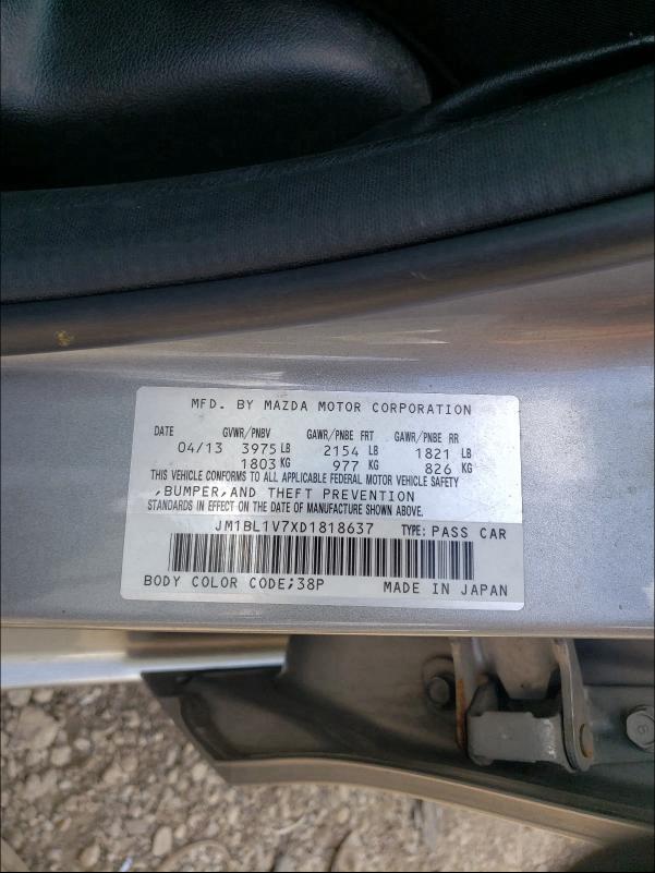 2013 MAZDA 3 I JM1BL1V7XD1818637
