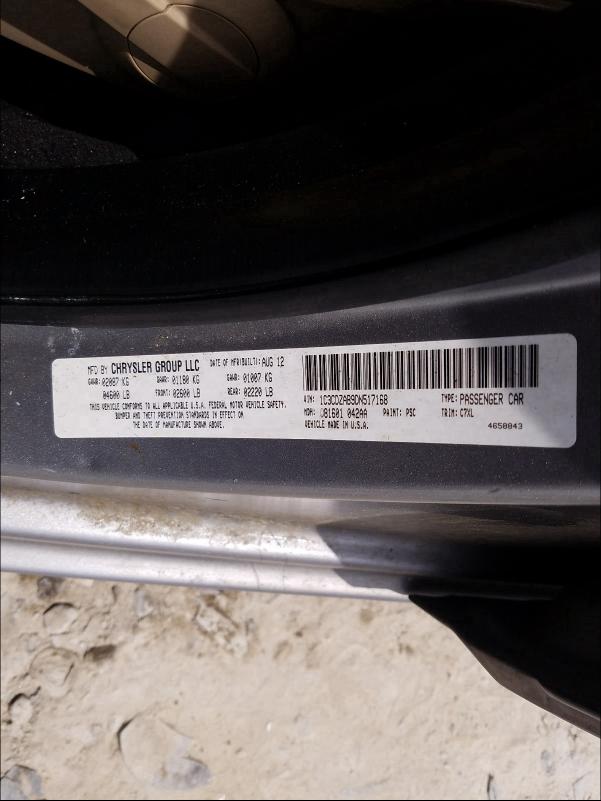 2013 DODGE AVENGER SE 1C3CDZAB9DN517168