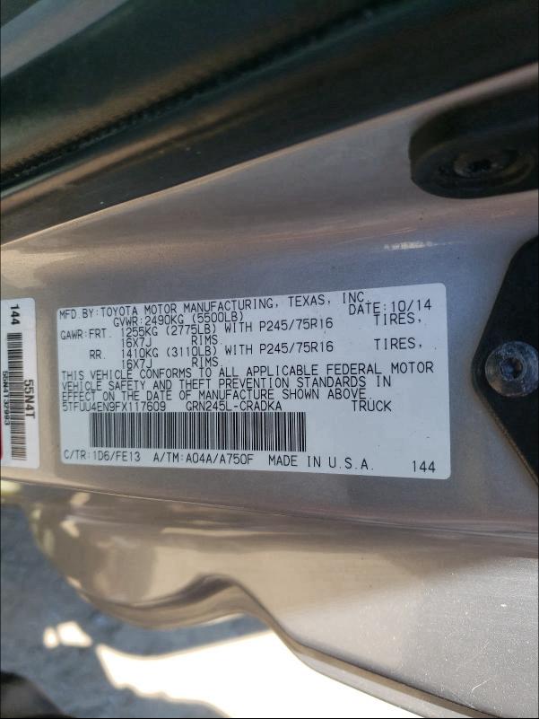2015 TOYOTA TACOMA ACC 5TFUU4EN9FX117609