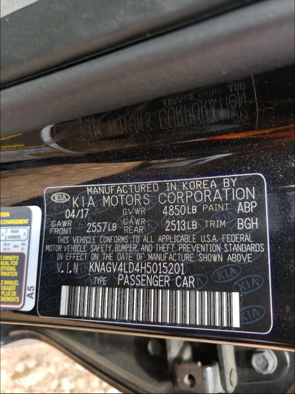 2017 KIA OPTIMA PLU KNAGV4LD4H5015201