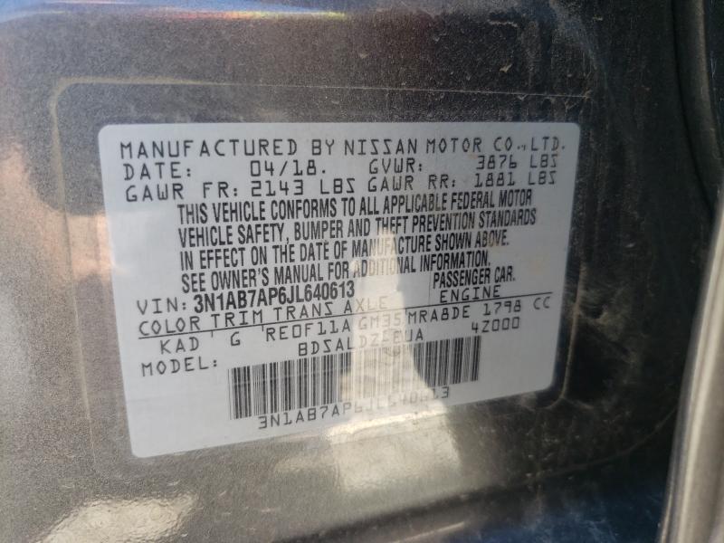 2018 NISSAN SENTRA 3N1AB7AP6JL640613