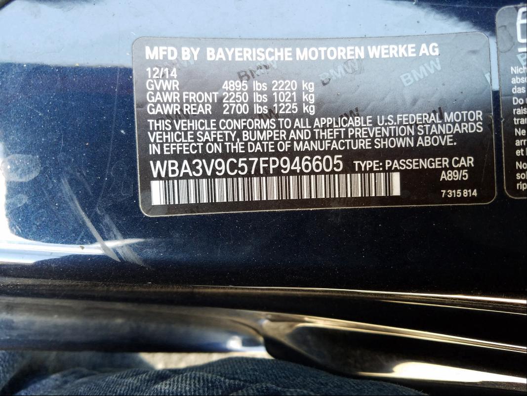 2015 BMW 428 XI WBA3V9C57FP946605