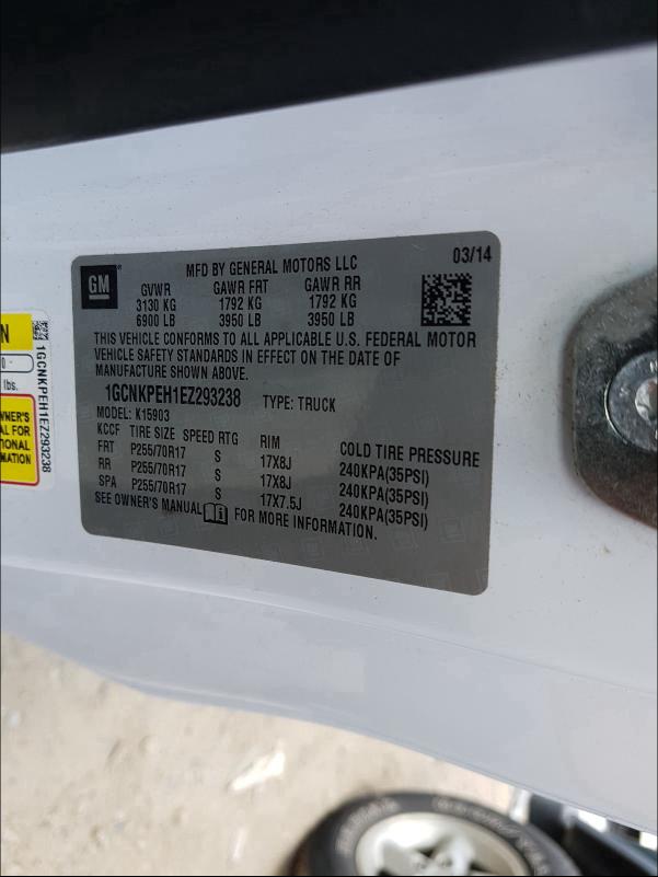 2014 CHEVROLET SILVERADO 1GCNKPEH1EZ293238