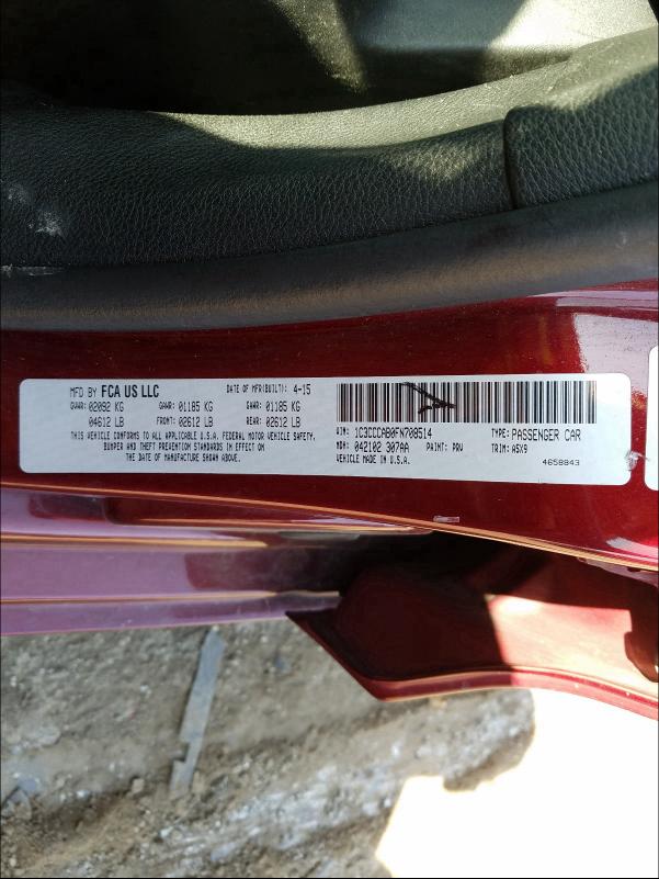 2015 CHRYSLER 200 LIMITE 1C3CCCAB0FN708514