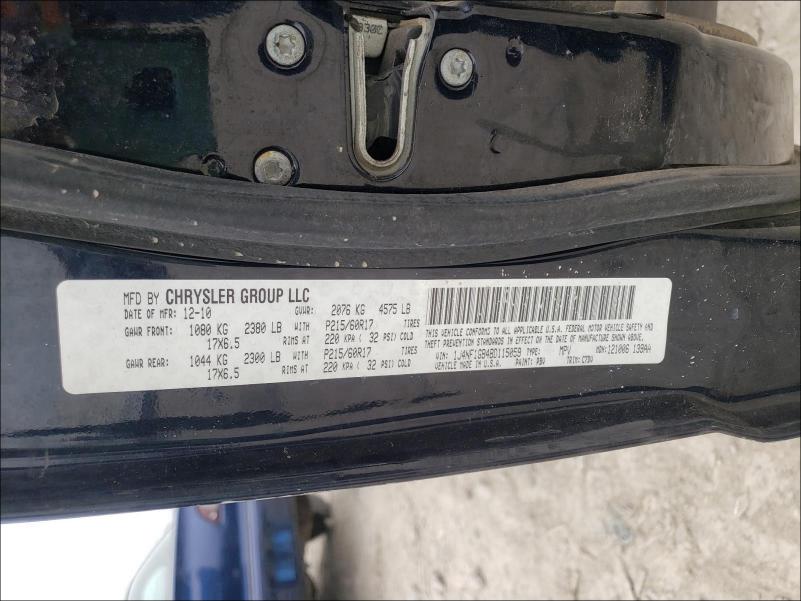 2011 JEEP PATRIOT SP 1J4NF1GB4BD115059