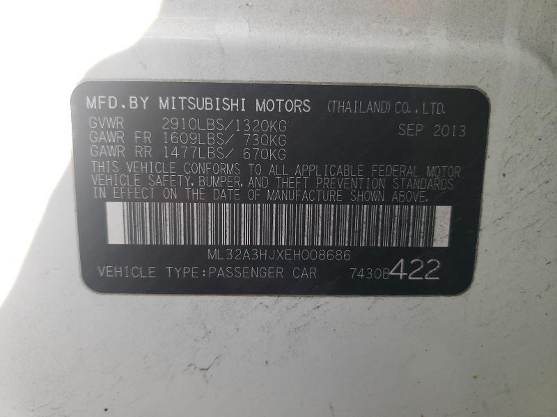2014 MITSUBISHI MIRAGE DE ML32A3HJXEH008686