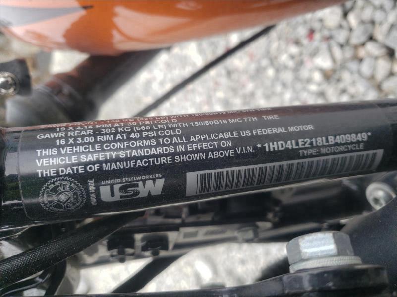 2020 HARLEY-DAVIDSON XL883 N 1HD4LE218LB409849