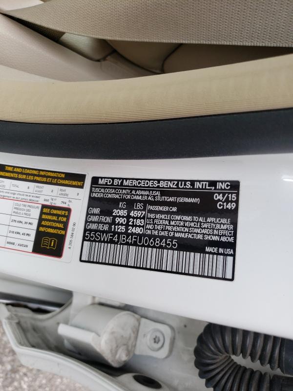2015 MERCEDES-BENZ C 300 55SWF4JB4FU068455