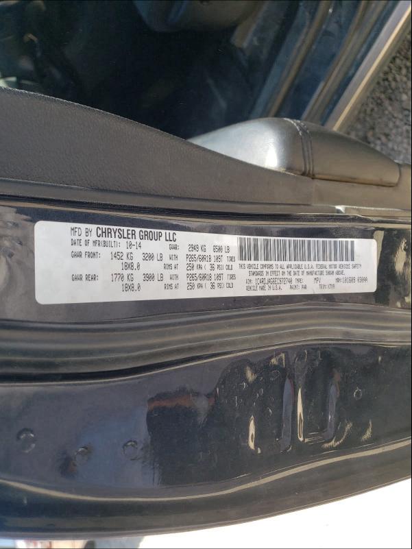 2014 DODGE DURANGO SX 1C4RDJAG6EC972740