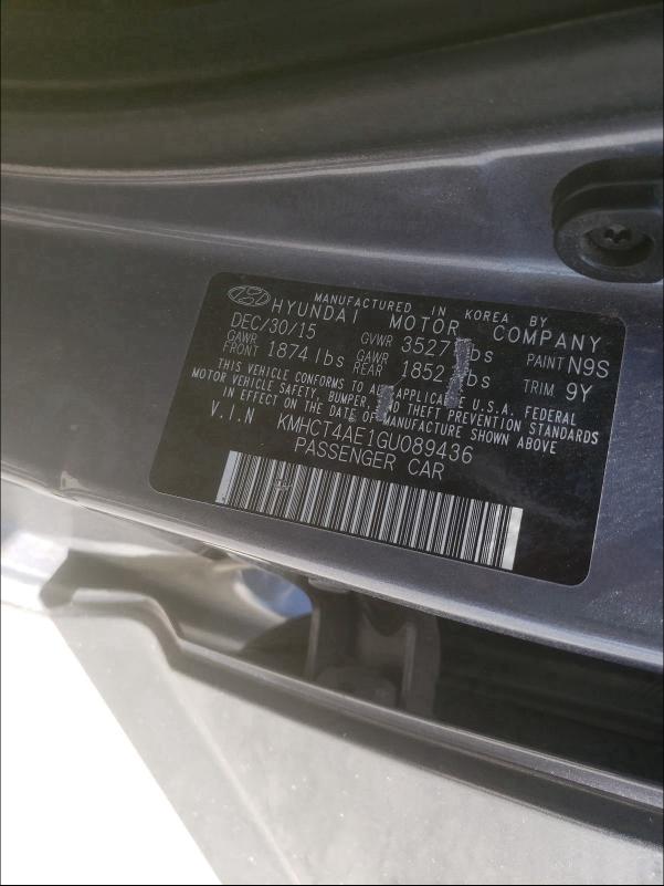 2016 HYUNDAI ACCENT SE KMHCT4AE1GU089436