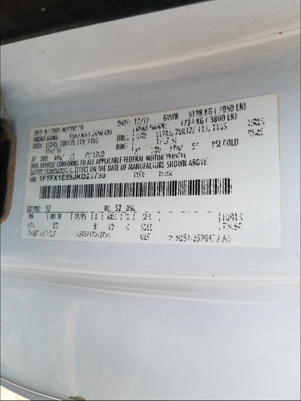 2018 FORD F150 SUPER 1FTFX1E55JKD23739