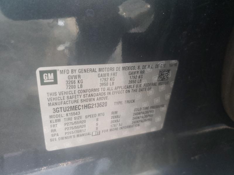 2017 GMC SIERRA K15 3GTU2MEC1HG213620