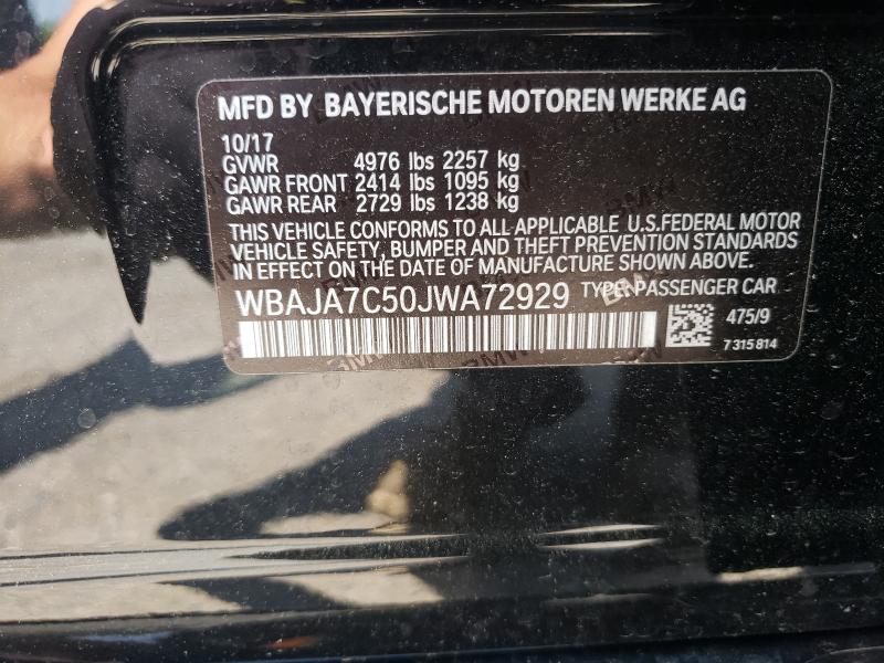 2018 BMW 530 XI WBAJA7C50JWA72929